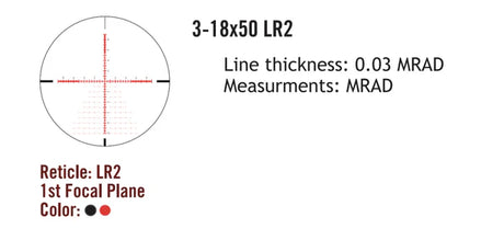 Sightmark Presidio 3-18x50 LR2 FFP luneta