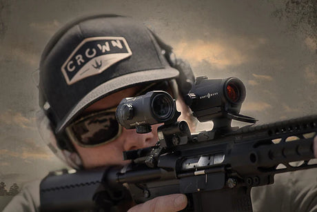 Sightmark XTM-3 Amplificador 3x com montagem para mira de ponto vermelho LQD flip to side