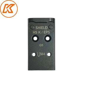 Placa de aço para mira de ponto vermelho para Glock MOS | Shield RMSc & Holosun K-series footprint