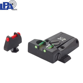 Miras ajustáveis para Glock [G17 G19 G26 & other] | com fibra ótica