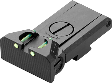 Mira traseira totalmente ajustável Tanfoglio Match, Stock & Custom | com fibra ótica 