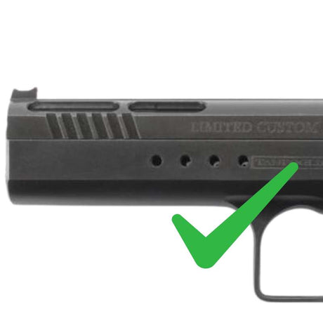 Montagem lateral para mira de ponto vermelho para modelos Tanfoglio com furos pré-perfurados | Trijicon RMR footprint
