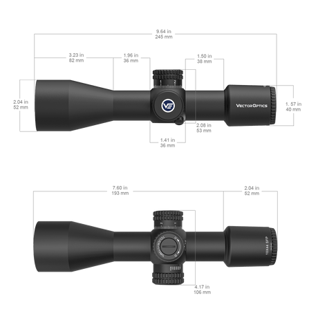 Vector Optics Veyron 10x44 SFP luneta compacta para carabina