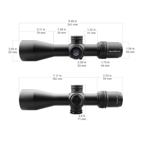 Vector Optics Veyron 3-12x44 FFP luneta compacta para carabina