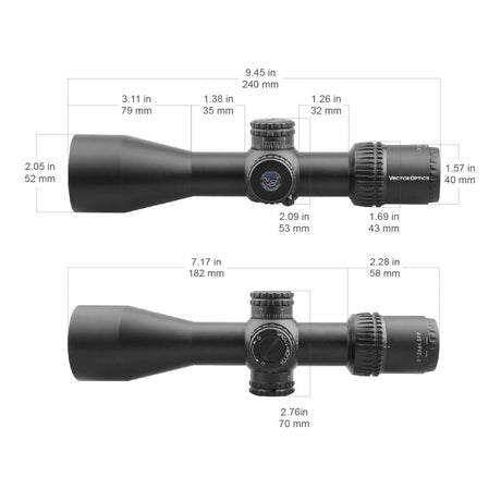 Vector Optics Veyron 3-12x44 SFP luneta compacta para carabina