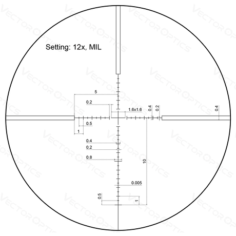 Vector Optics Veyron 3-12x44 SFP luneta compacta para carabina