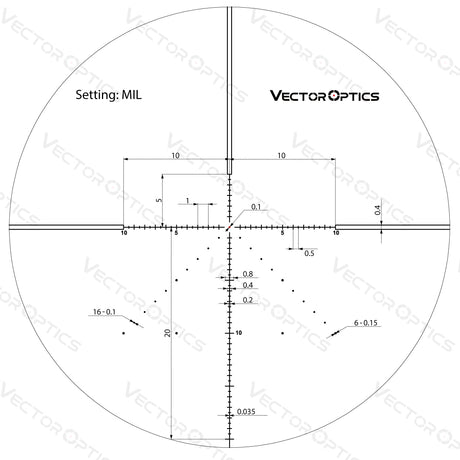 Vector Optics Veyron 6-24x44 IR First Focal Plane Iluminada luneta para rifle