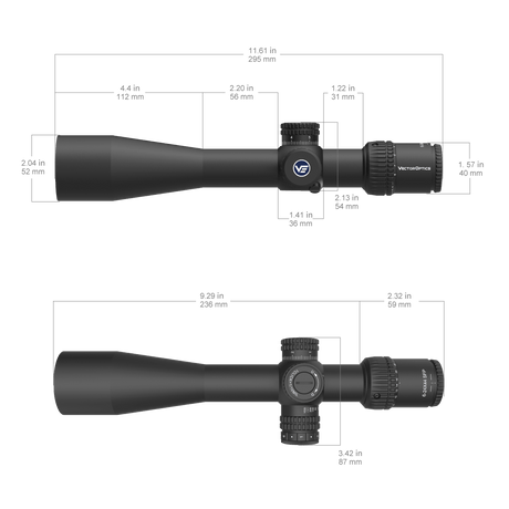 Vector Optics Veyron 6-24x44IR SFP luneta compacta para carabina