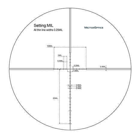 Vector Optics Veyron 4-16x44 FFP mira telescópica para rifle