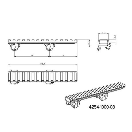 Adapter para trilho Picatinny | base Blaser