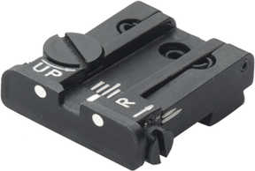Alça de mira ajustável para Glock [G17 G19 G26 & other] | pontos brancos