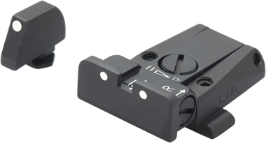 Miras ajustáveis para Glock [G17 G19 G26 & other] | pontos brancos
