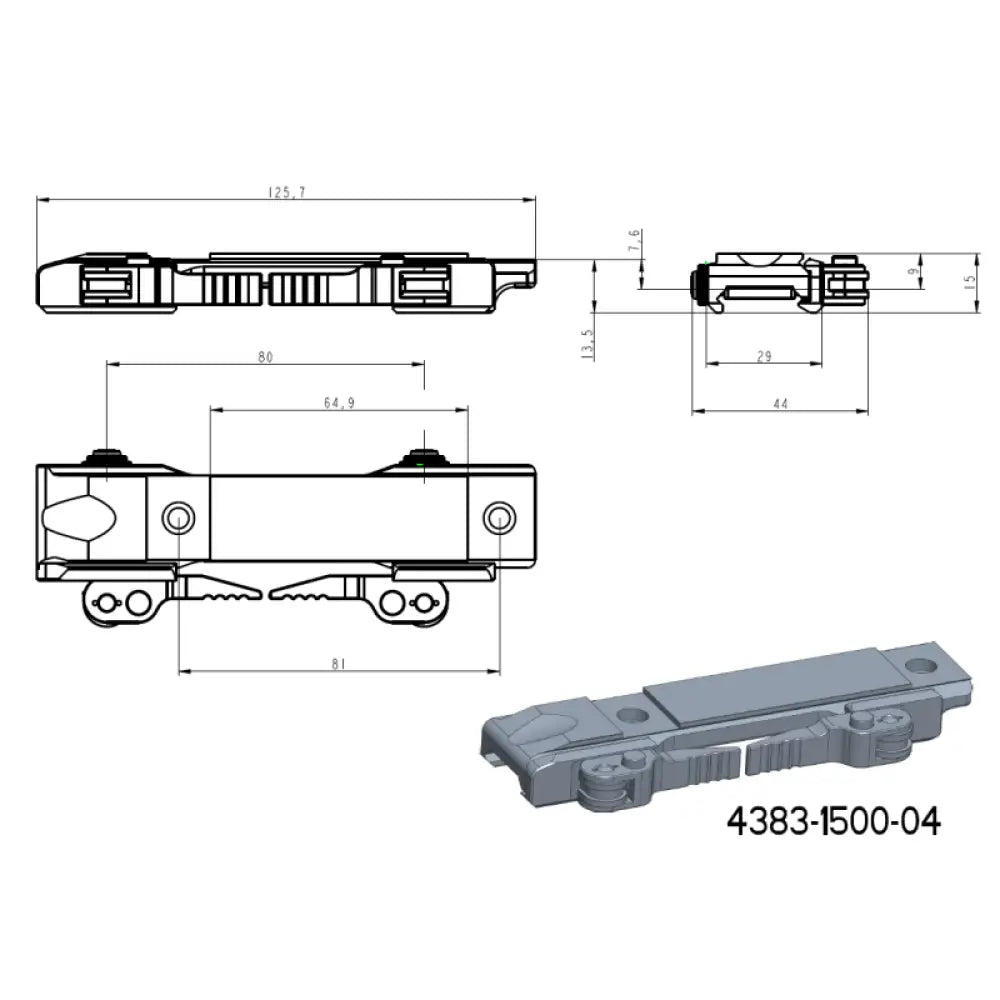 Base for JK-N adapters | picatinny base with QD levers [short] JK-N