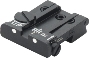Browning Hi-Power [Sport Vigilante Mark III Practical HP40] alça de mira ajustável | pontos brancos