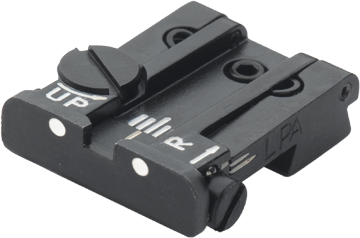 Browning Hi-Power [Sport Vigilante Mark III Practical HP40] alça de mira ajustável | pontos brancos