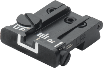Browning Hi-Power [Sport Vigilante Mark III Practical HP40] alça de mira ajustável | linhas brancas
