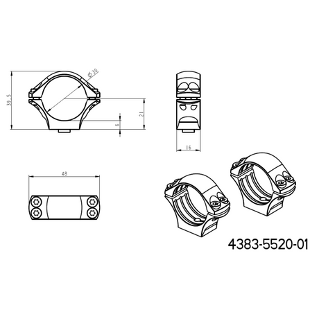 30mm scope rings | long Picatinny QD base JK-N