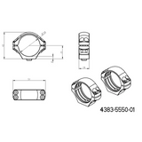 34mm anéis para luneta | base tática Picatinny QD longa 