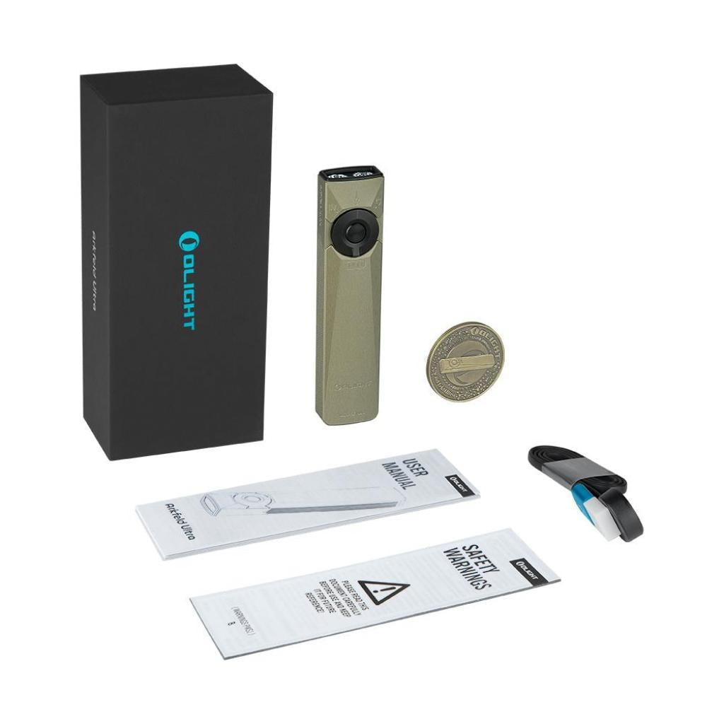 Olight Arkfeld Ultra | lanterna EDC plana 3-em-1 | 1.400 lm - Verde Azeitona