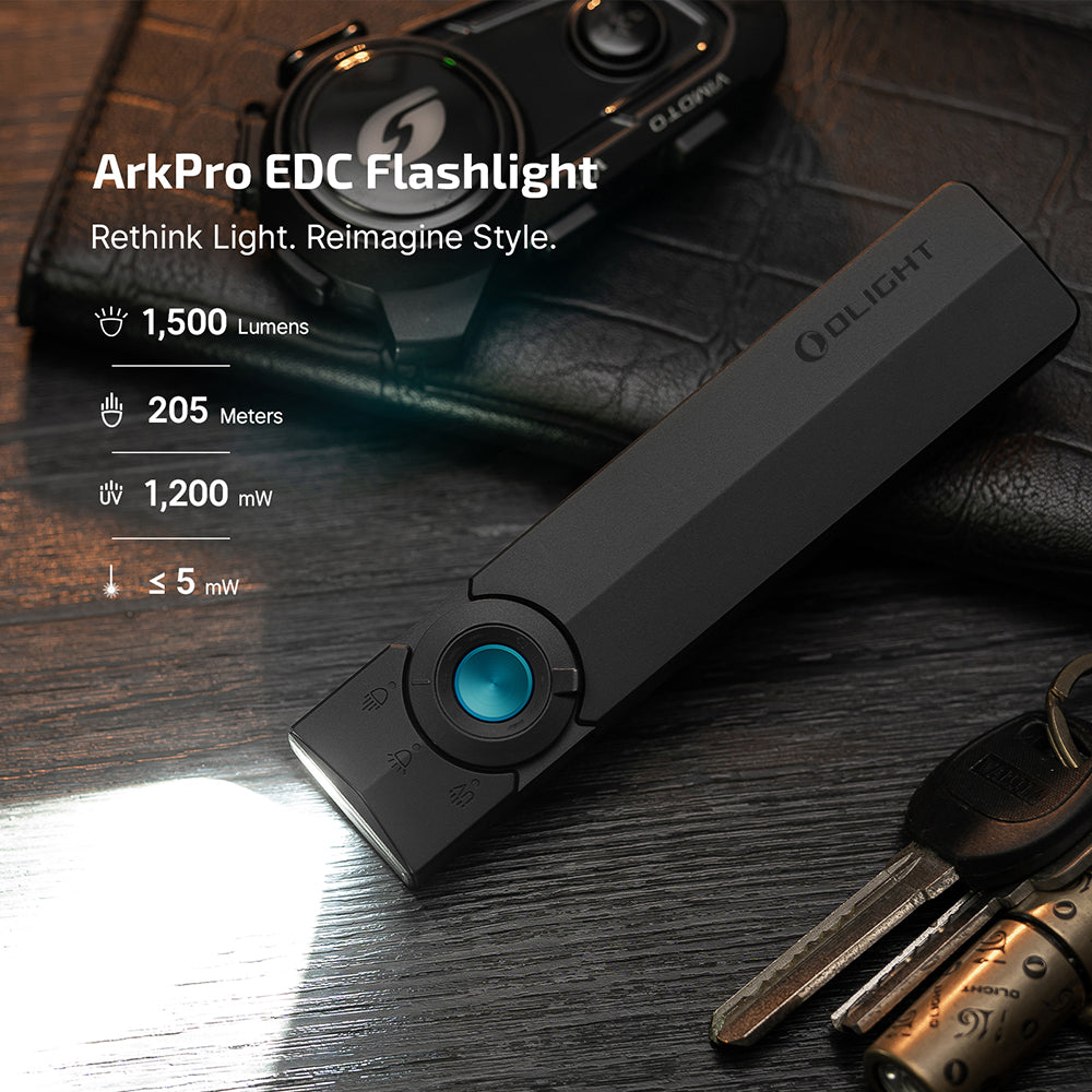 Olight ArkPro | lanterna EDC plana 4-em-1 | 1.500 lm