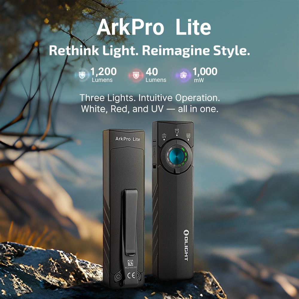Olight ArkPro Lite | lanterna EDC plana 3-em-1 | 1.200 lm