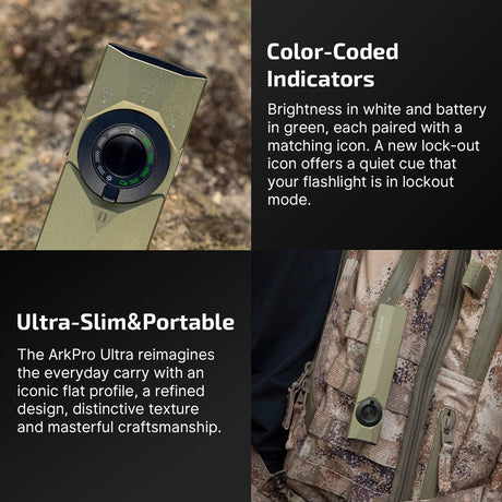 Olight ArkPro Ultra | lanterna EDC plana 4-em-1 | 1.700 lm - Olive Green