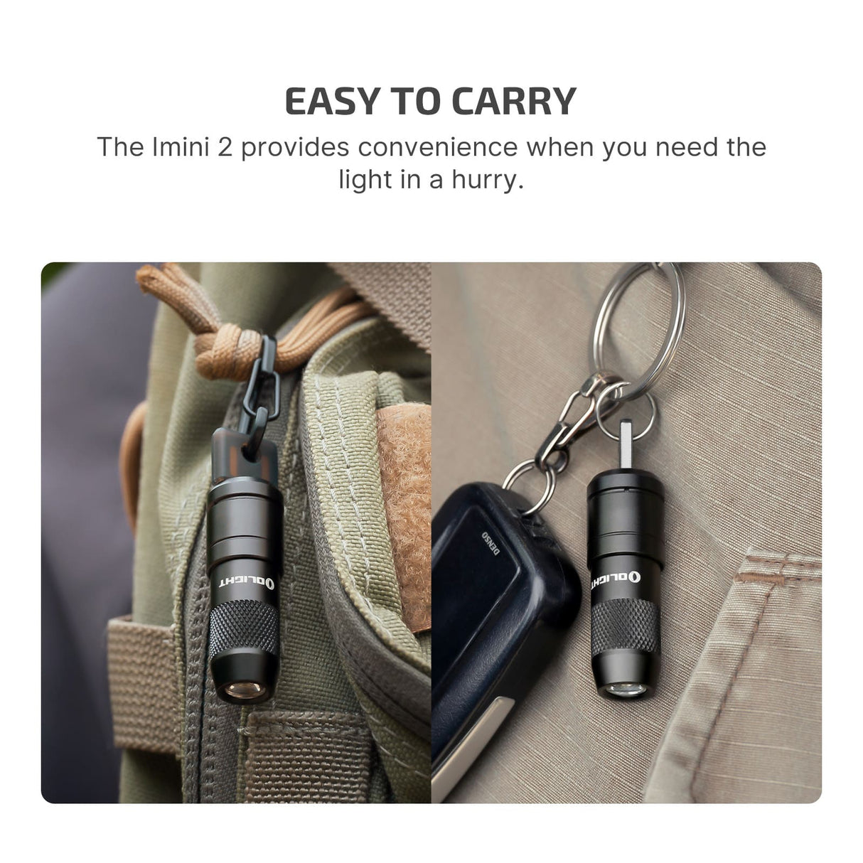 Olight imini 2 | mini lanterna recarregável de porta-chaves | 50 lm