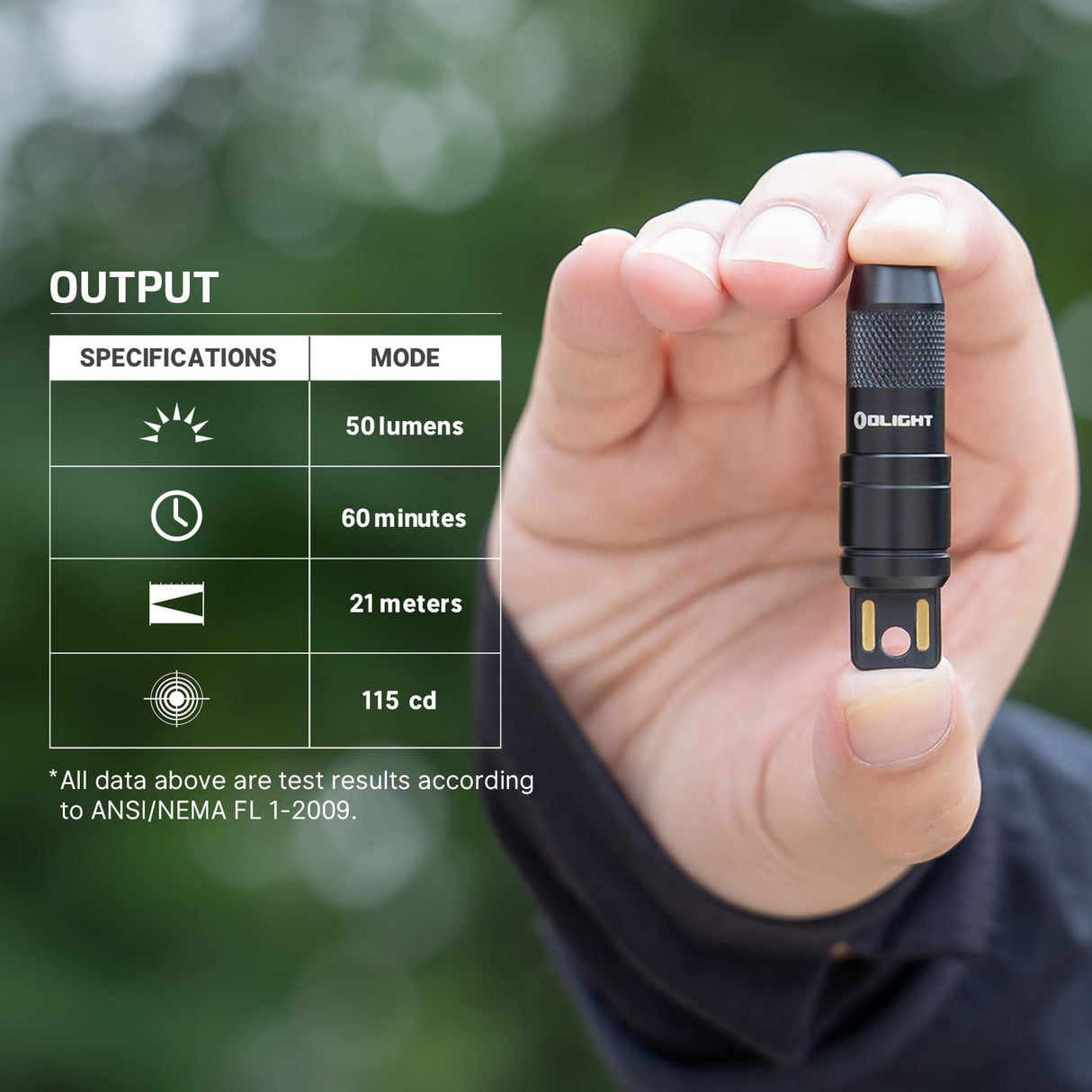 Olight imini 2 | mini lanterna recarregável de porta-chaves | 50 lm