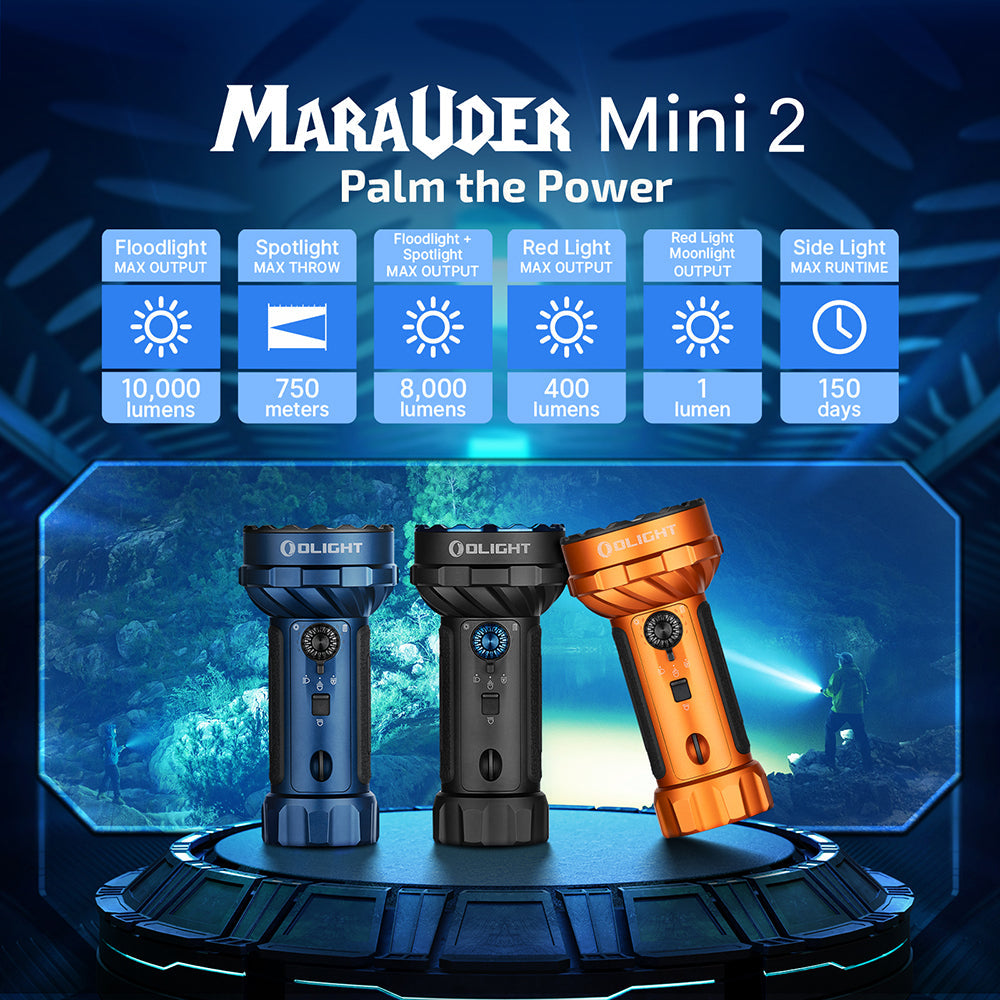 Olight Marauder 2 Mini | lanterna recarregável potente | 10.000 lm