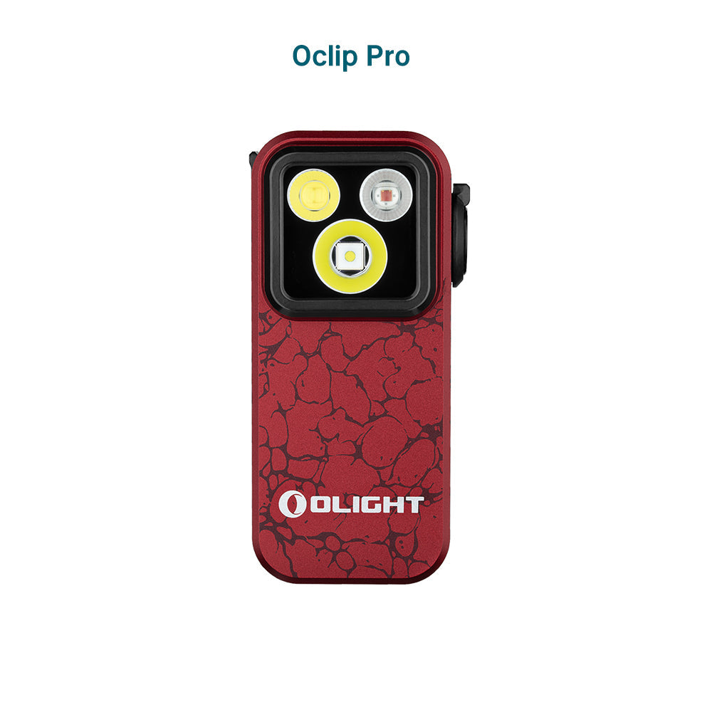 Olight Oclip Pro | lanterna multifuncional com clipe | 500 lm - Molten Lava