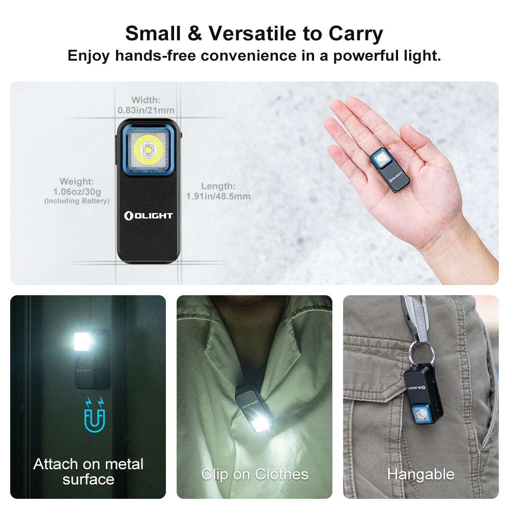 Olight Oclip | luz de clipe EDC recarregável | 300 lm - Preto