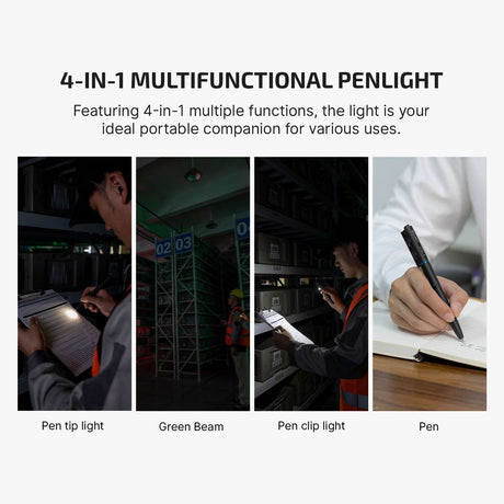 Olight O’Pen 3 | caneta-lanterna multifuncional | 120 lm + laser verde - Preto