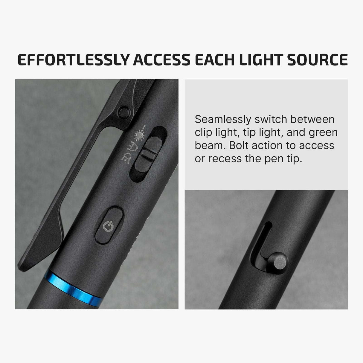 Olight O’Pen 3 | caneta-lanterna multifuncional | 120 lm + laser verde - Preto