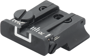 Smith & Wesson [Cal. 10 Cal. 45 3rd Gen] alça de mira ajustável | linhas brancas