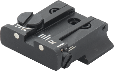 Smith & Wesson [Cal. 10 Cal. 45 3rd Gen] alça de mira ajustável | pontos brancos