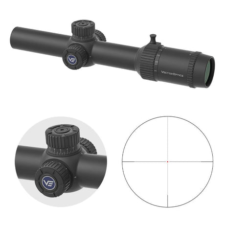 Vector Optics Forester 1-8x24 luneta SFP com fibra ótica para carabina